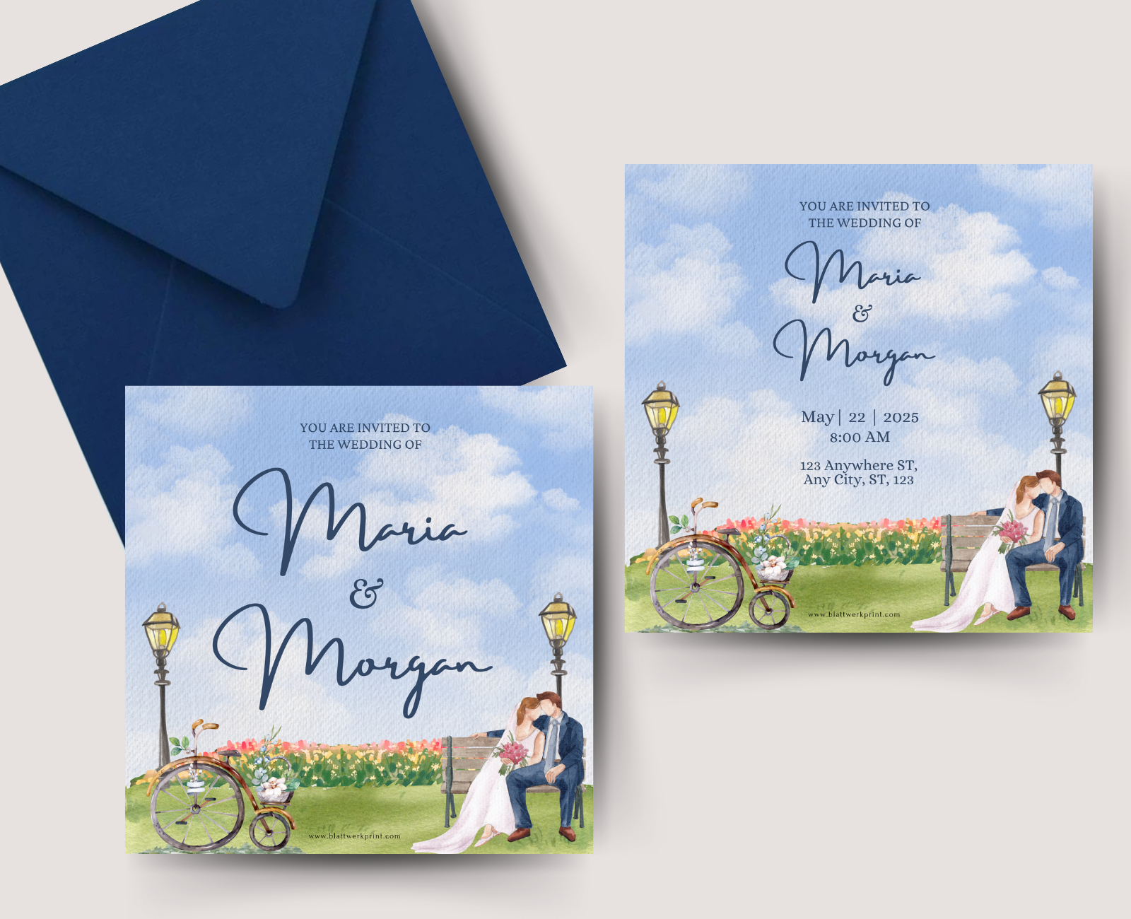 Pastel Blue and Green