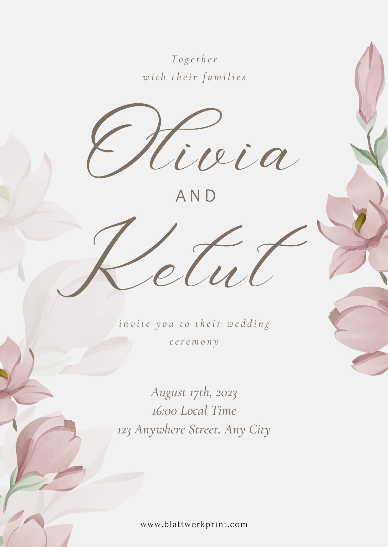 White with Pink Floral