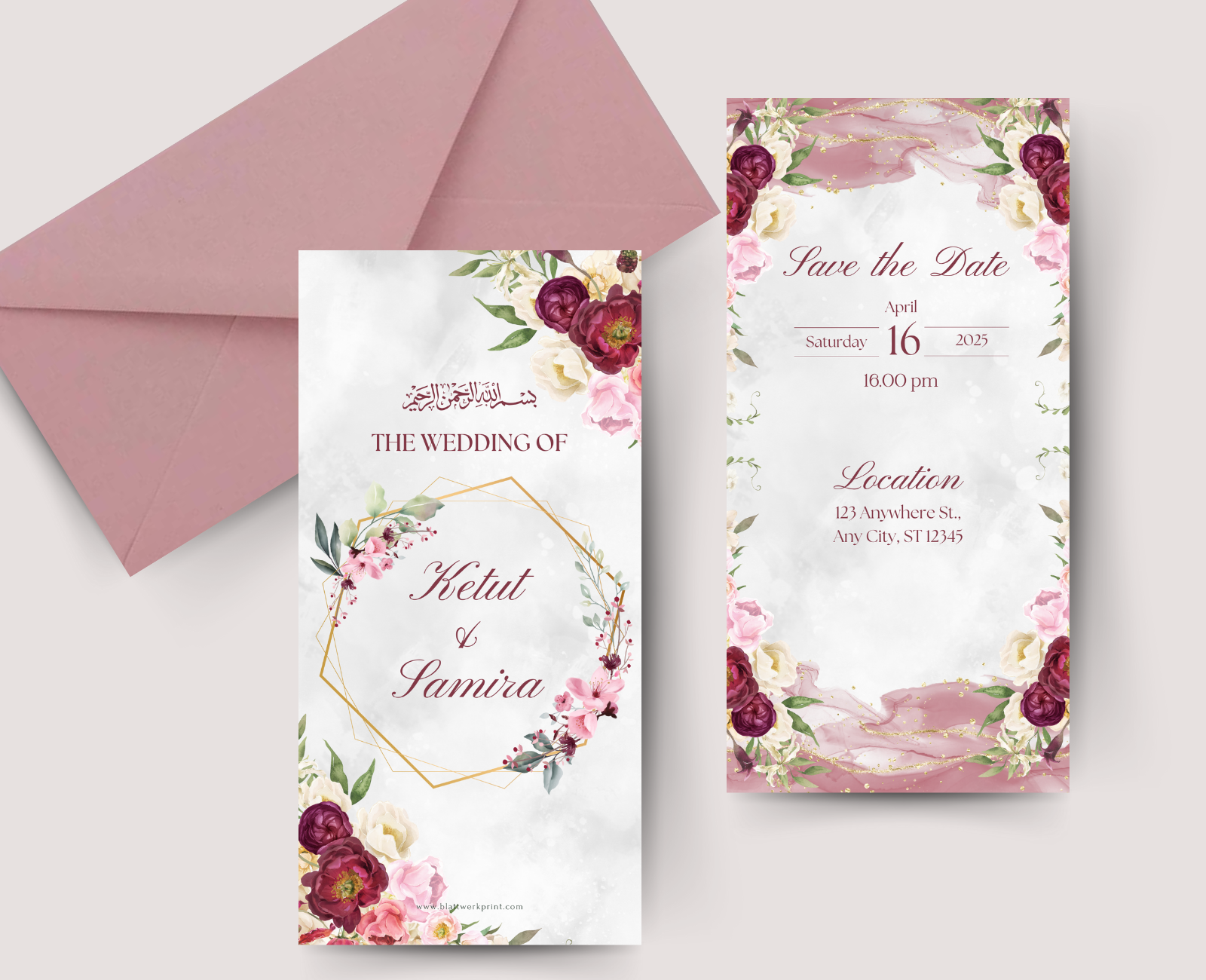 Pink Watercolor Floral