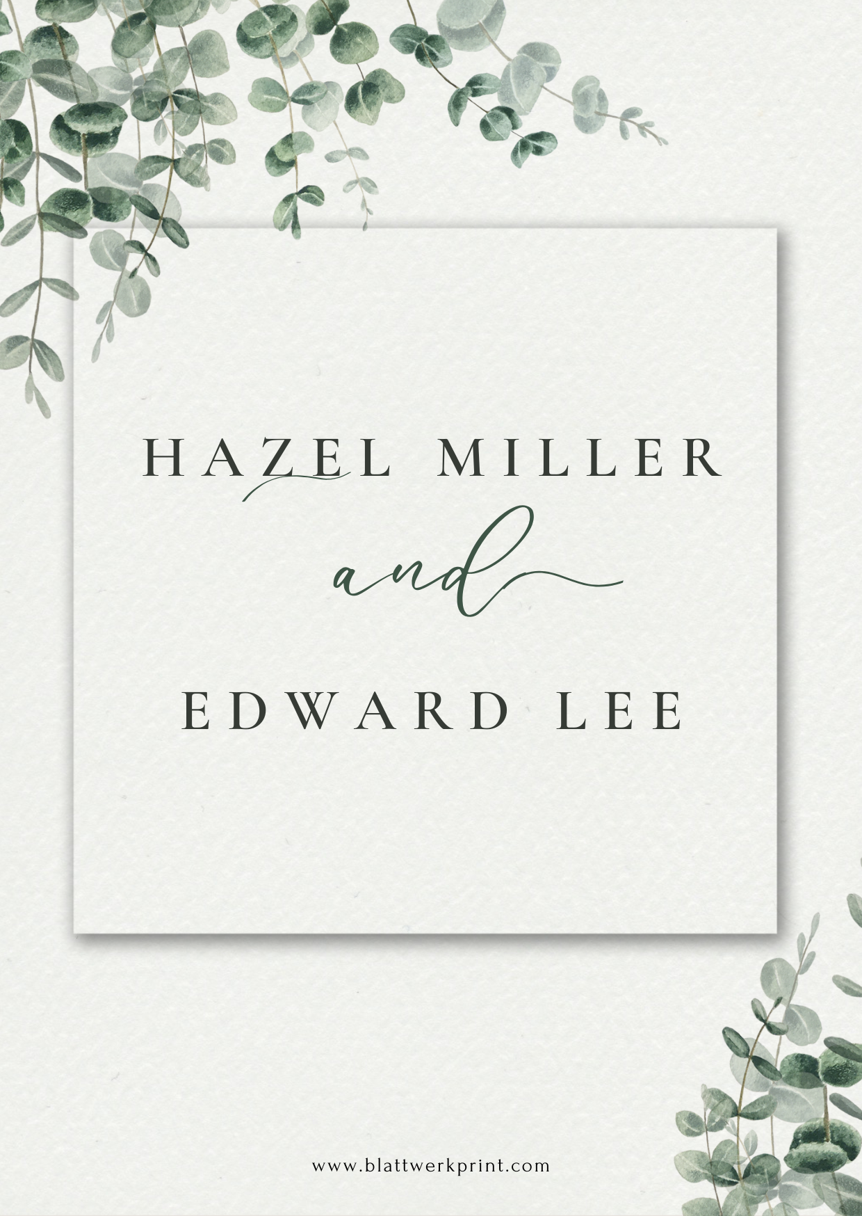 Green and White Floral Watercolor