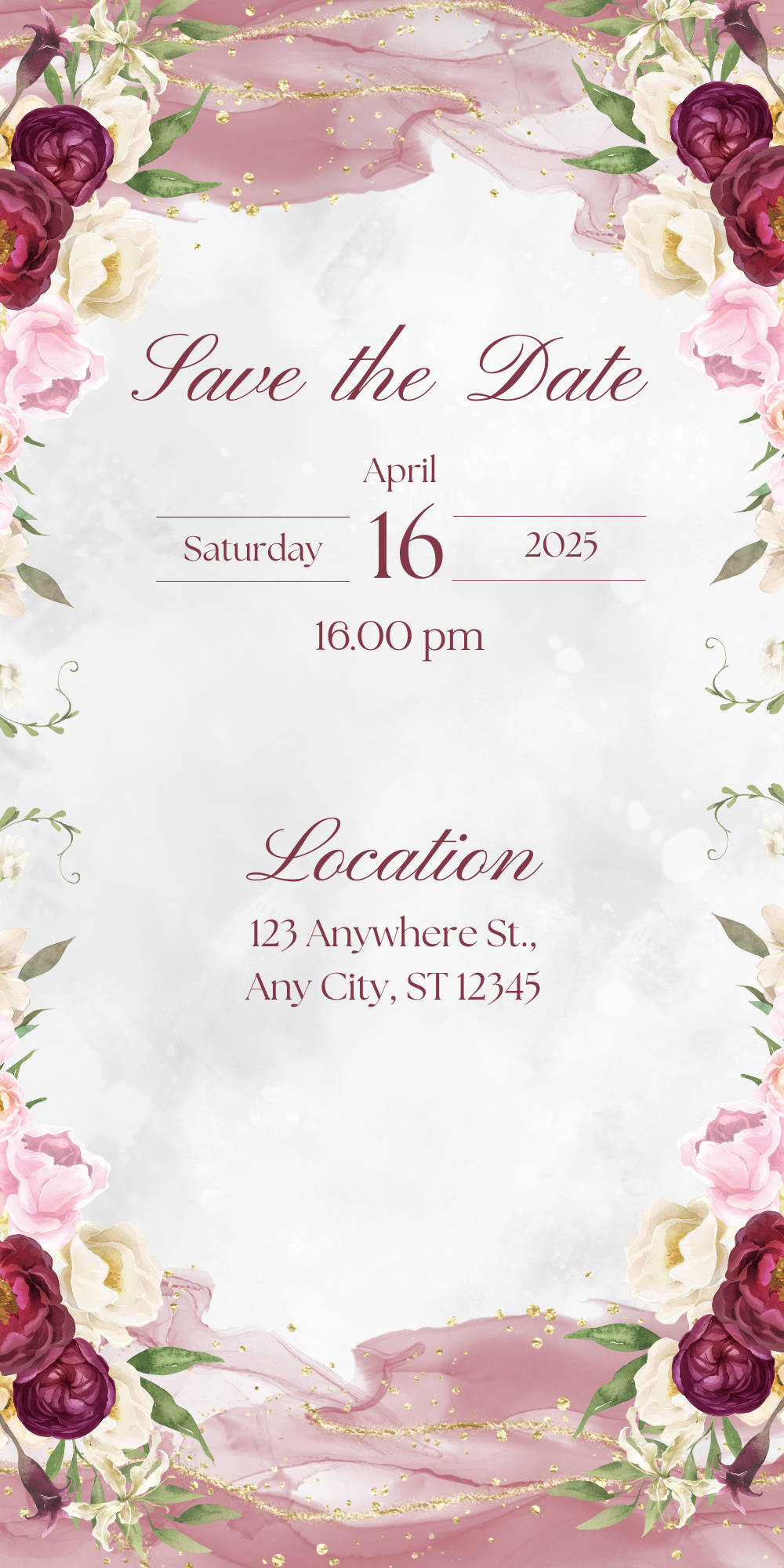 Pink Watercolor Floral