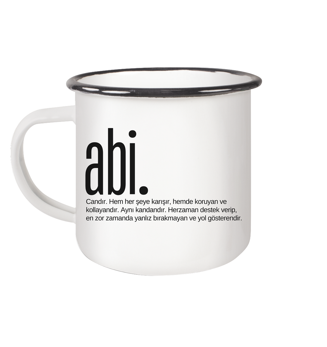 abi. - Emaille Tasse (Black)