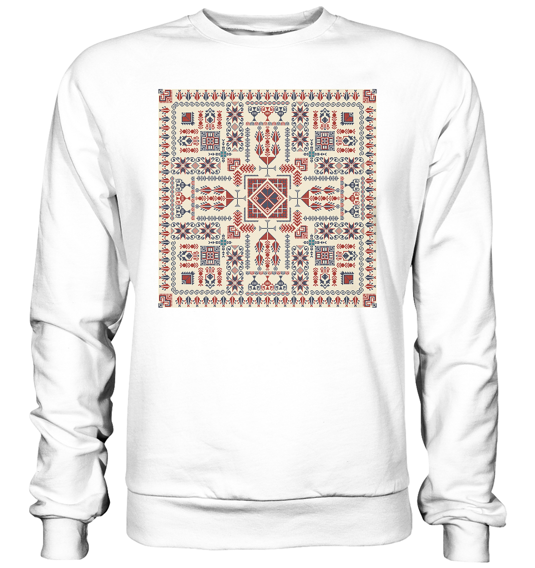 Red and Blue Pattern - Basic Sweatshirt