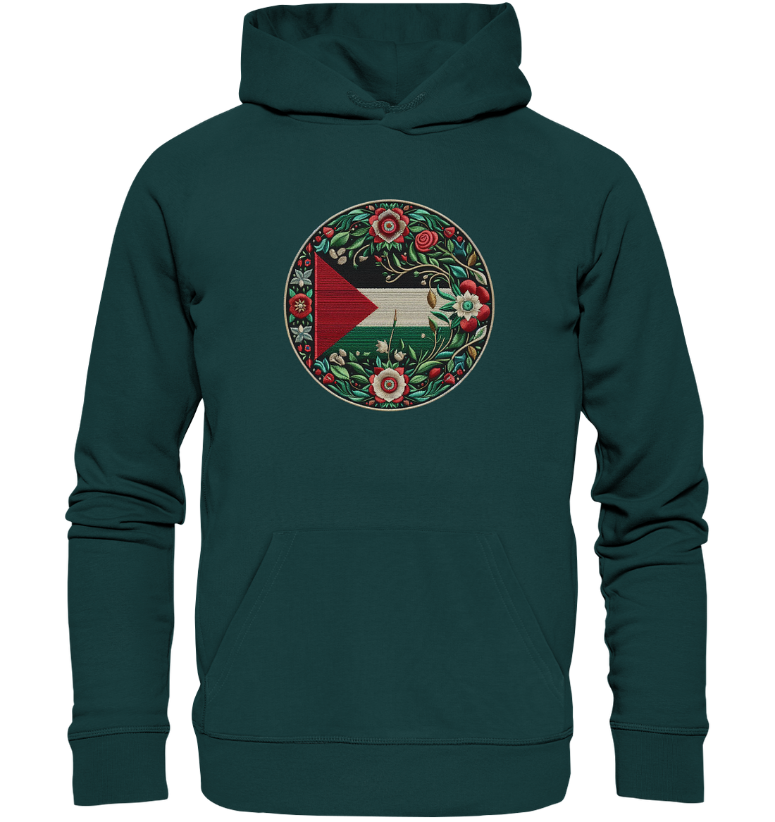 Palestine Floral Flag - Organic Hoodie