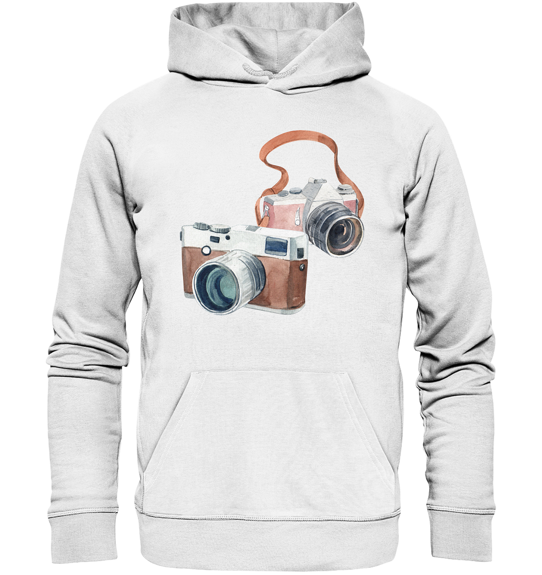 Watercolor Camera - Organic Hoodie