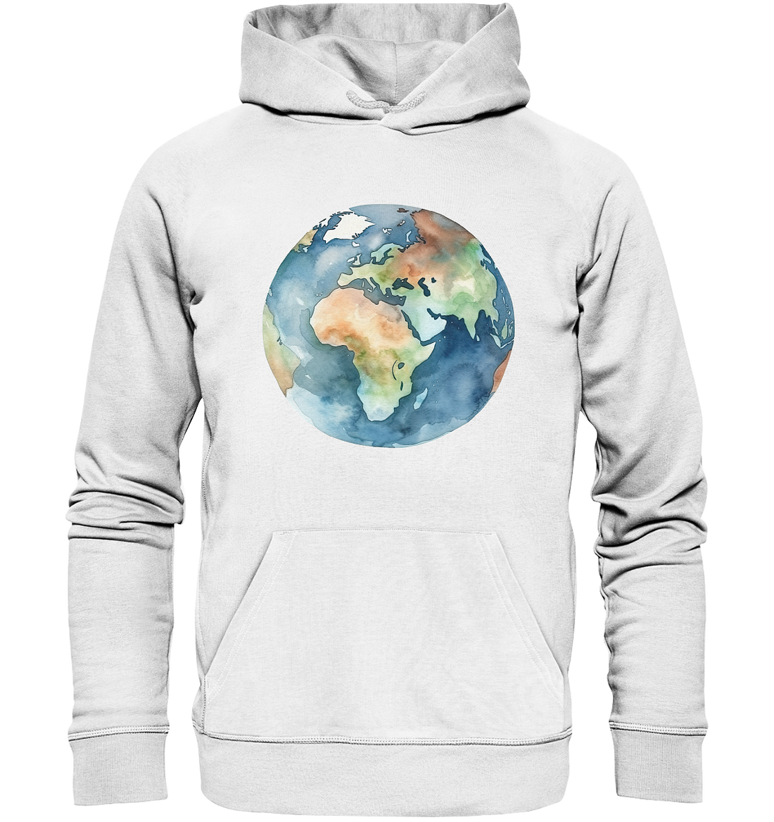 Watercolor Earth - Organic Hoodie