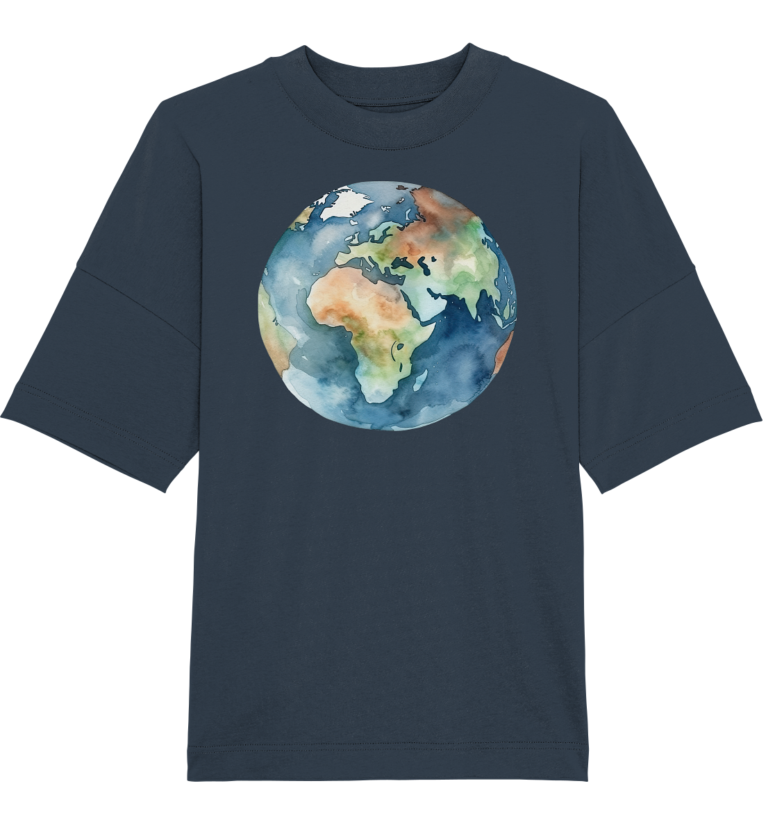 Watercolor Earth - Oversized Unisex T-Shirt