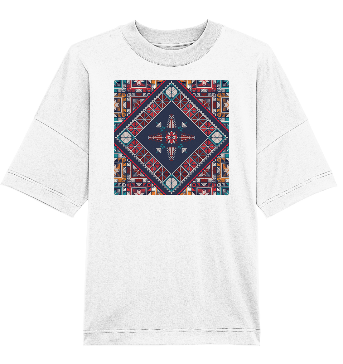 Blue Pattern - Oversized Unisex T-Shirt