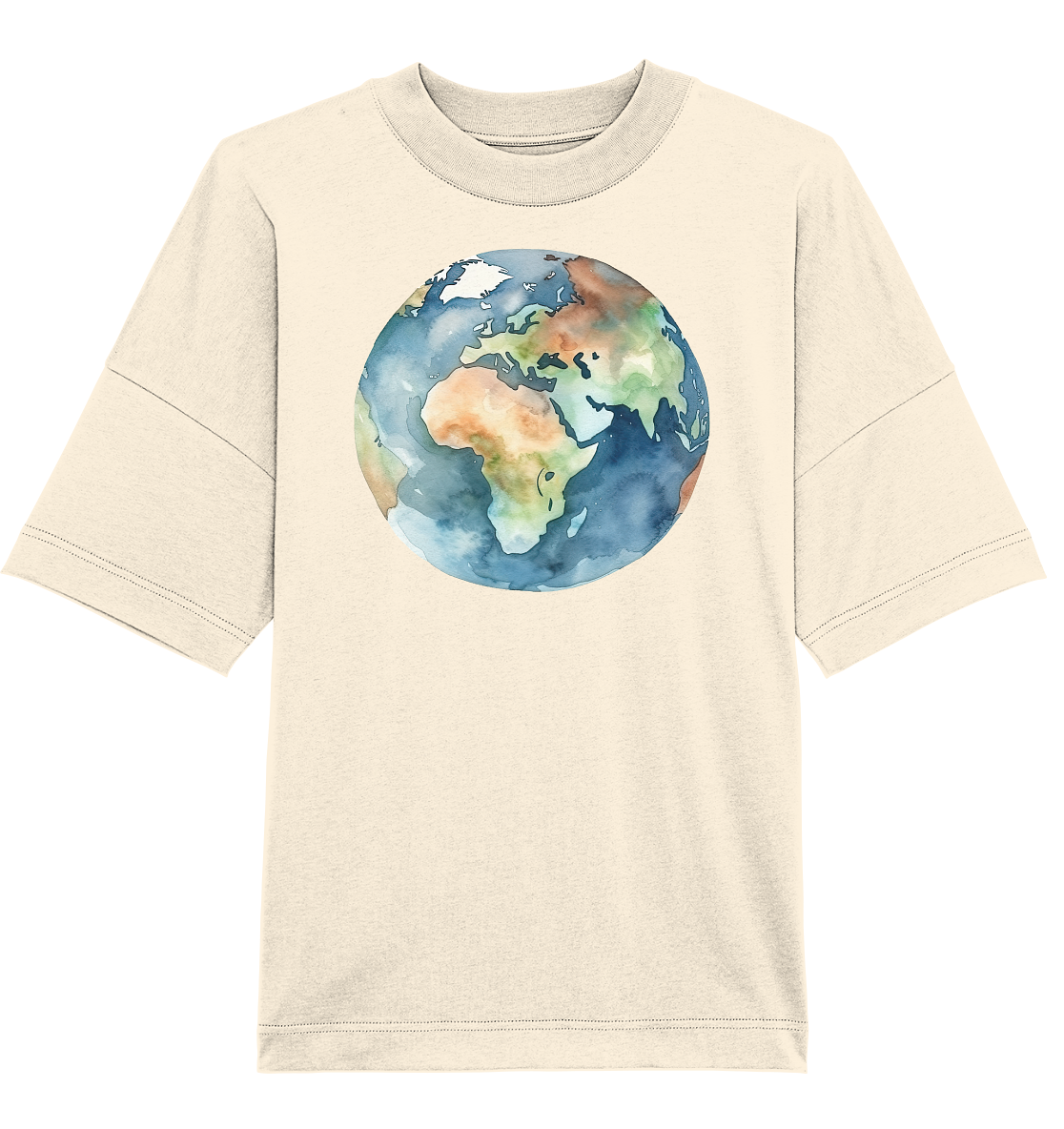 Watercolor Earth - Oversized Unisex T-Shirt