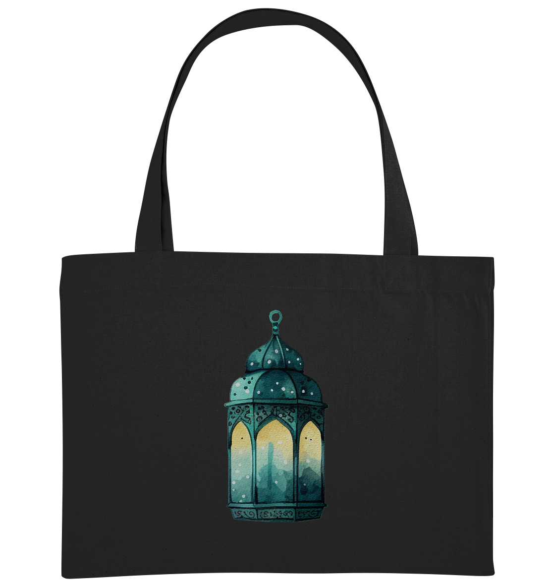 Ramadan Lantern Green - Organic Shopping-Bag