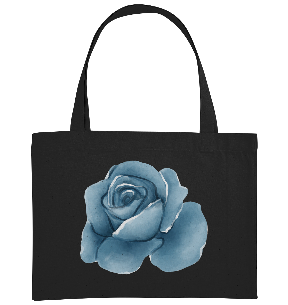 Watercolor Flower blue - Organic Shopping-Bag