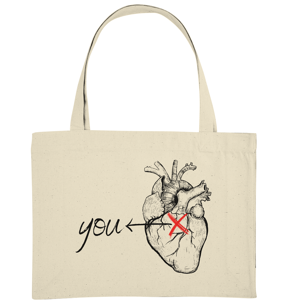 You - Heart - Organic Shopping-Bag