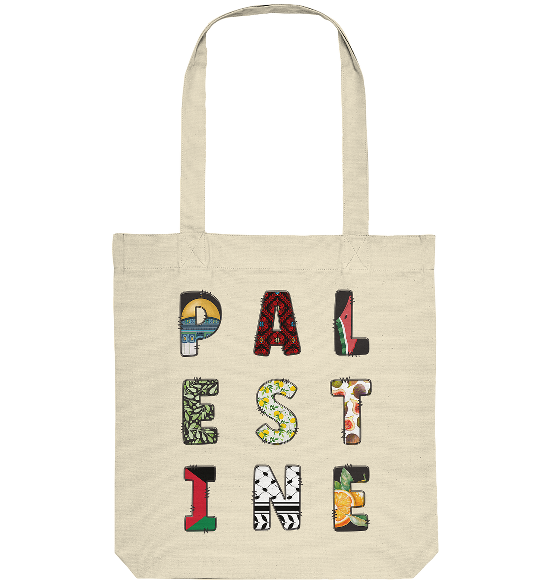 Palestine single letters - Organic Tote-Bag