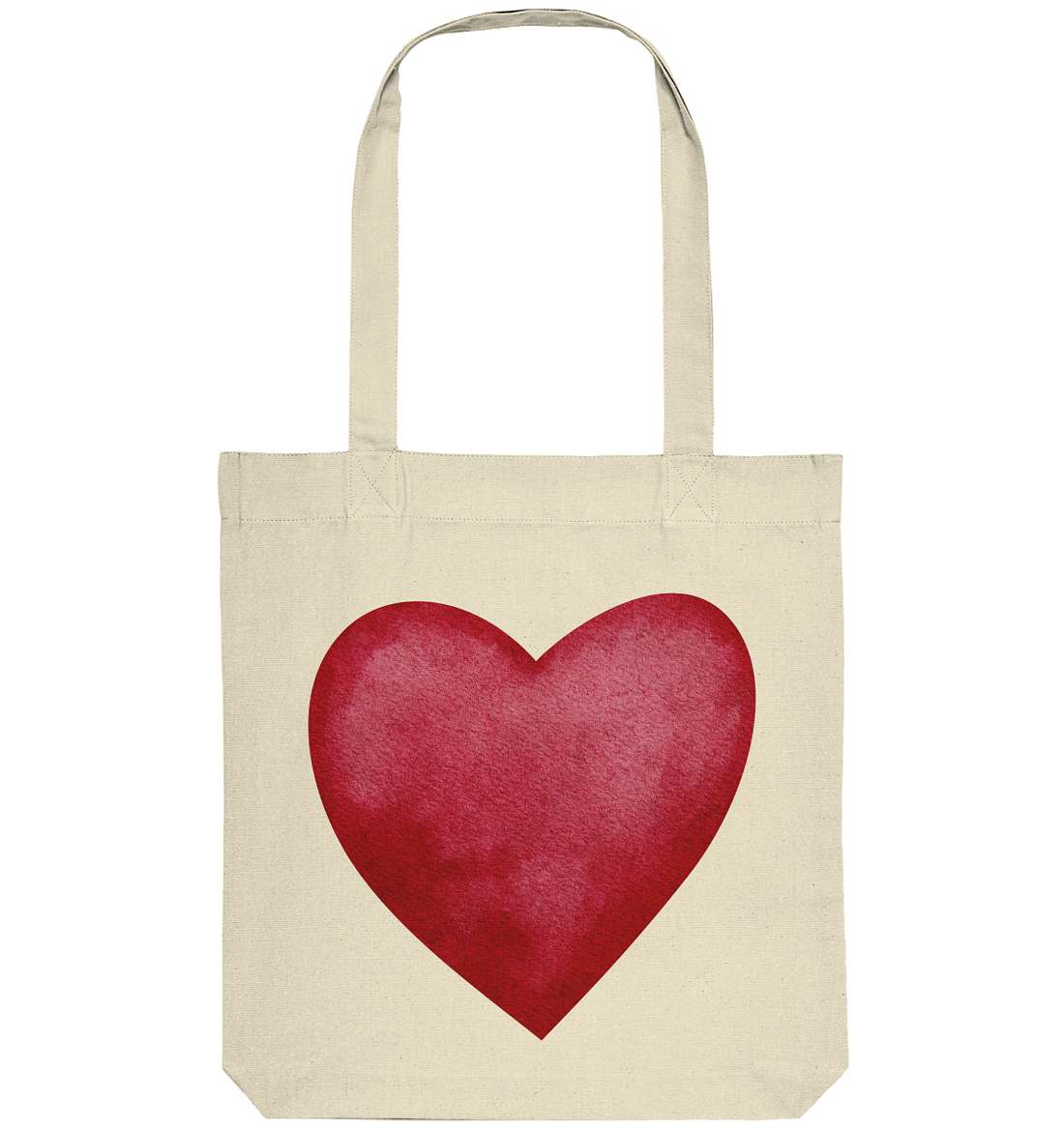 Watercolor red heart - Organic Tote-Bag