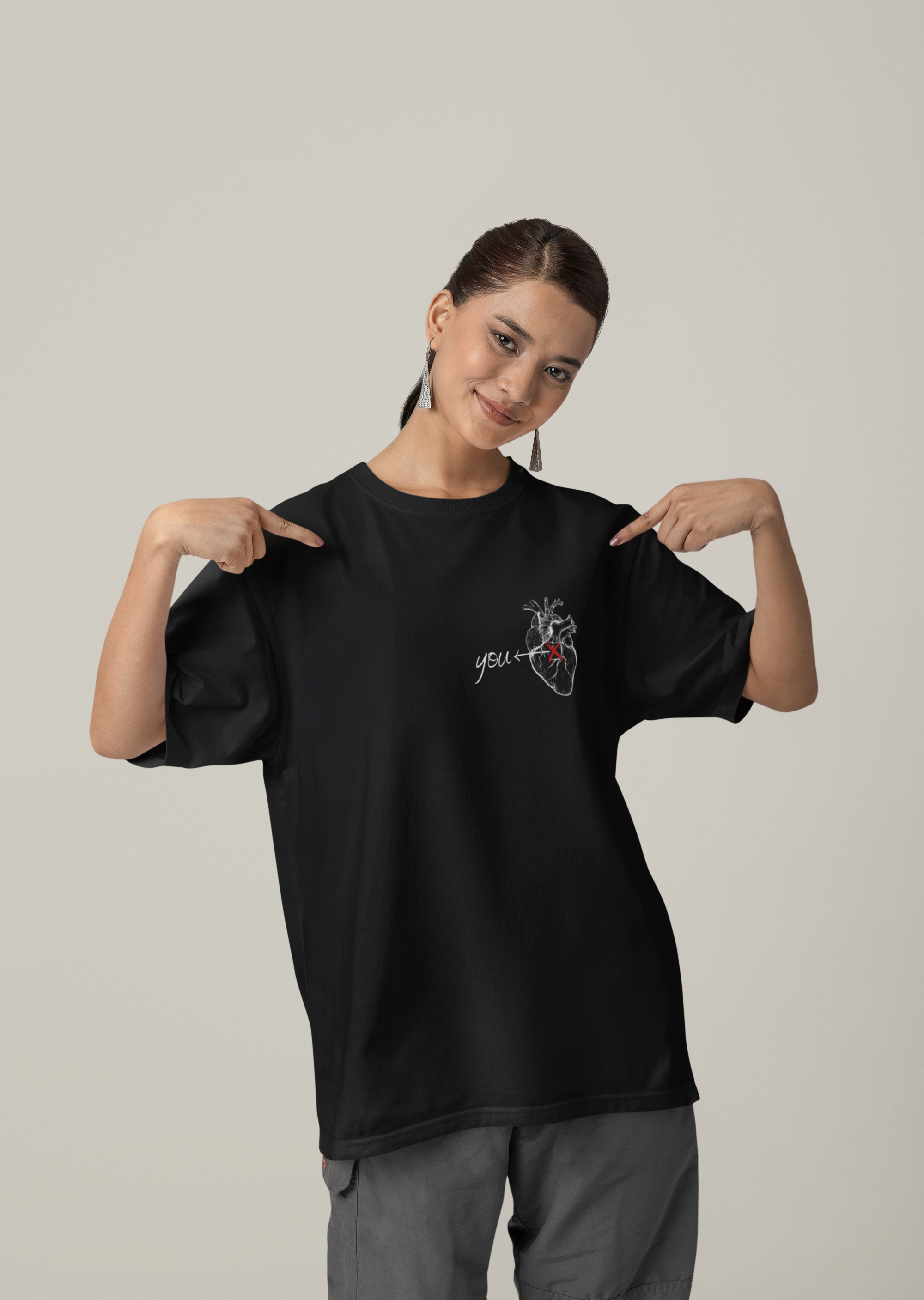 You - Heart - Oversized Unisex T-Shirt
