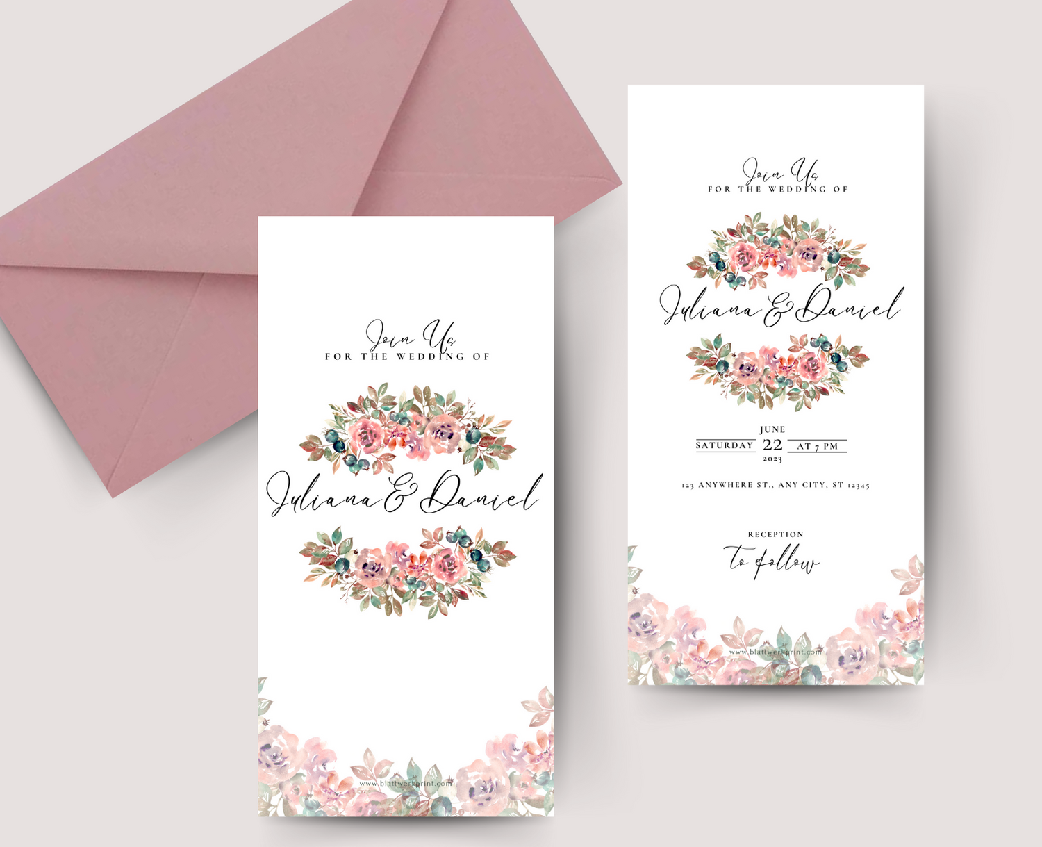 Pink Simple Floral