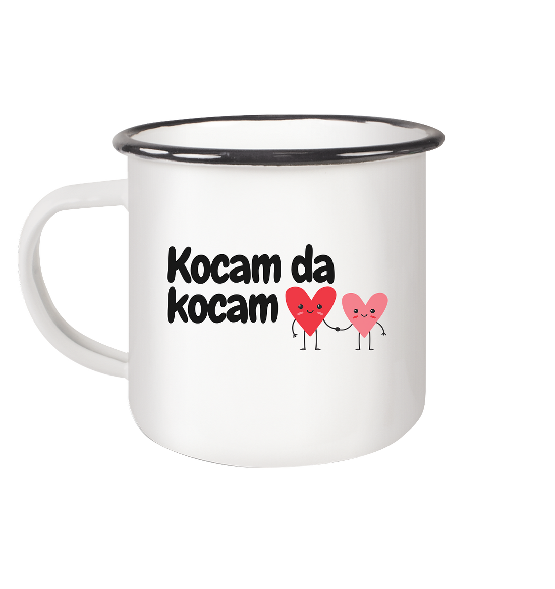 Kocam da kocam - Emaille Tasse (Black)