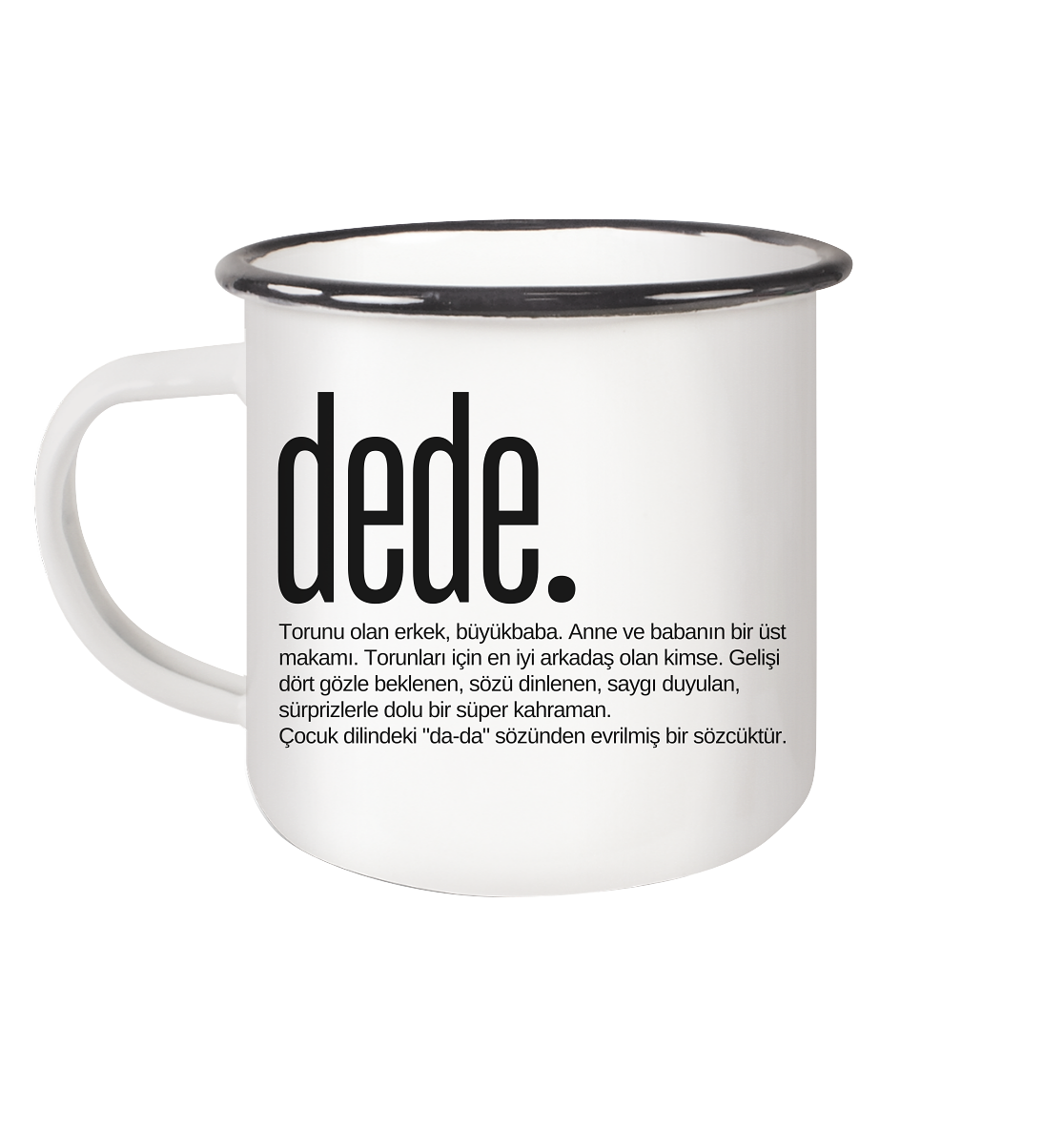 dede. - Emaille Tasse (Black)