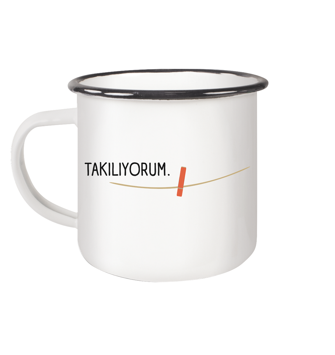 TAKILIYORUM - Emaille Tasse (Black)