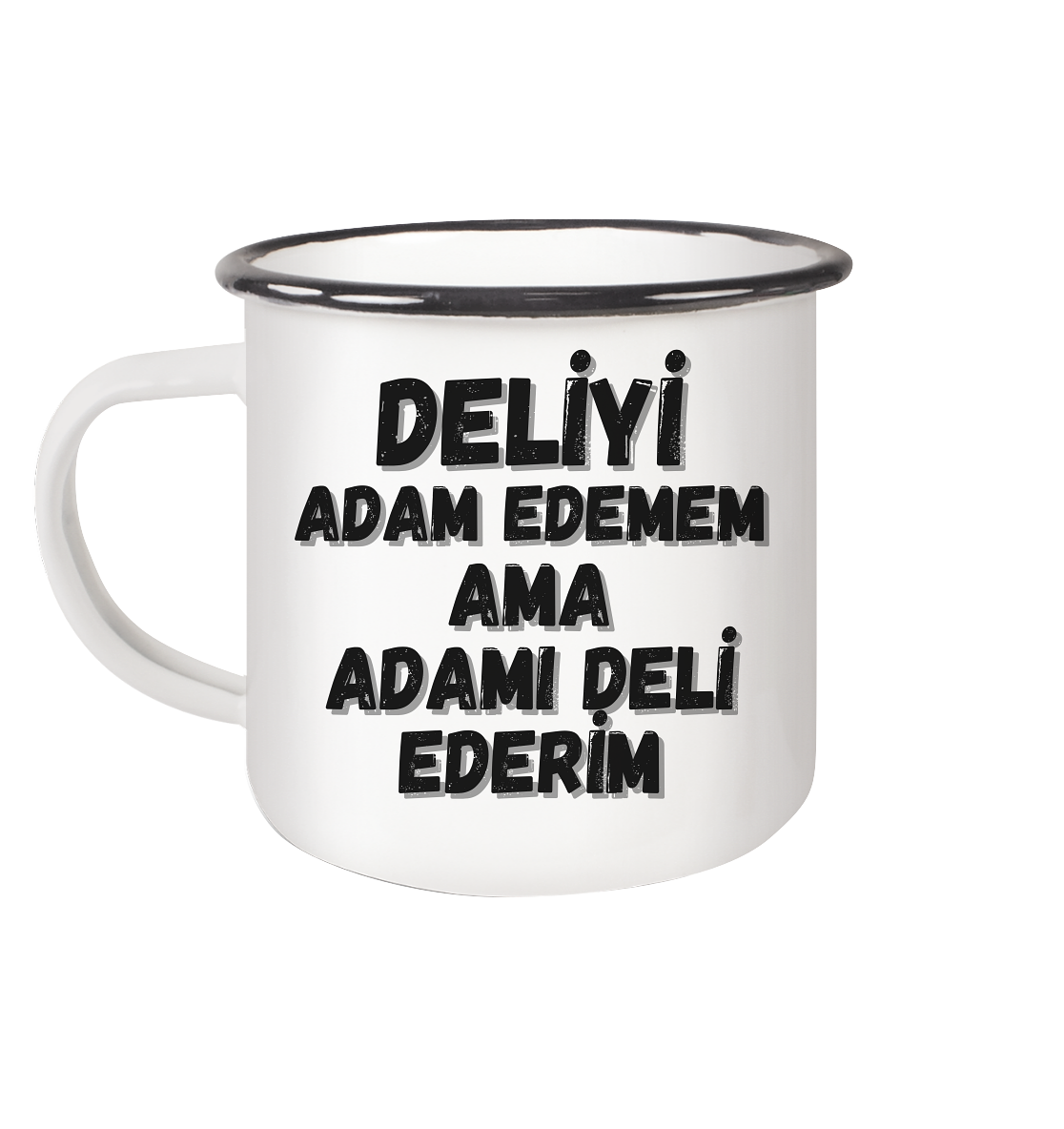 Deli - Emaille Tasse (Black)