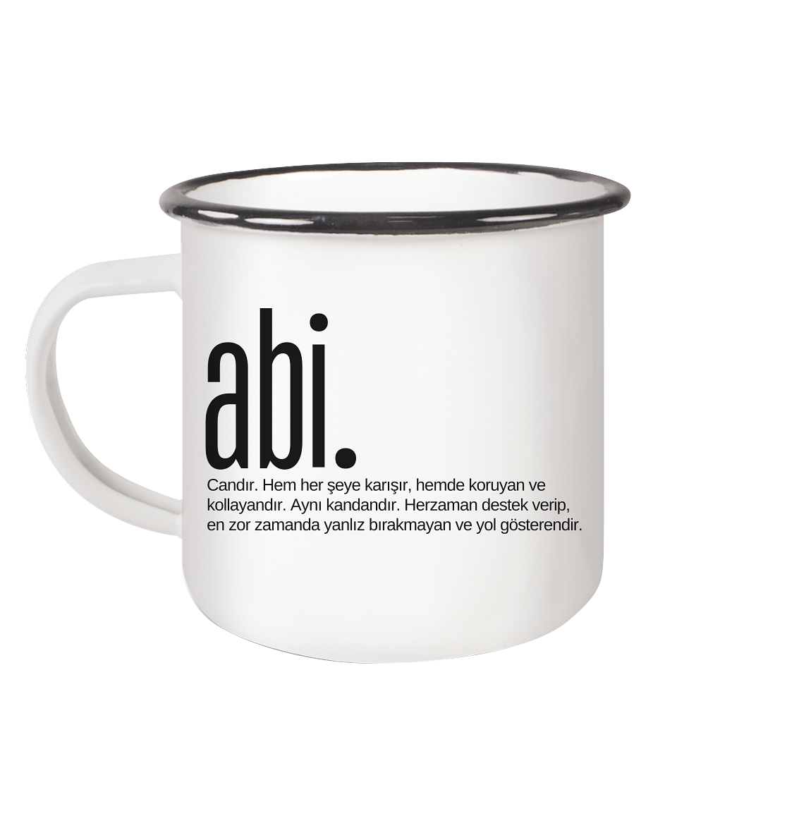 abi. - Emaille Tasse (Black)