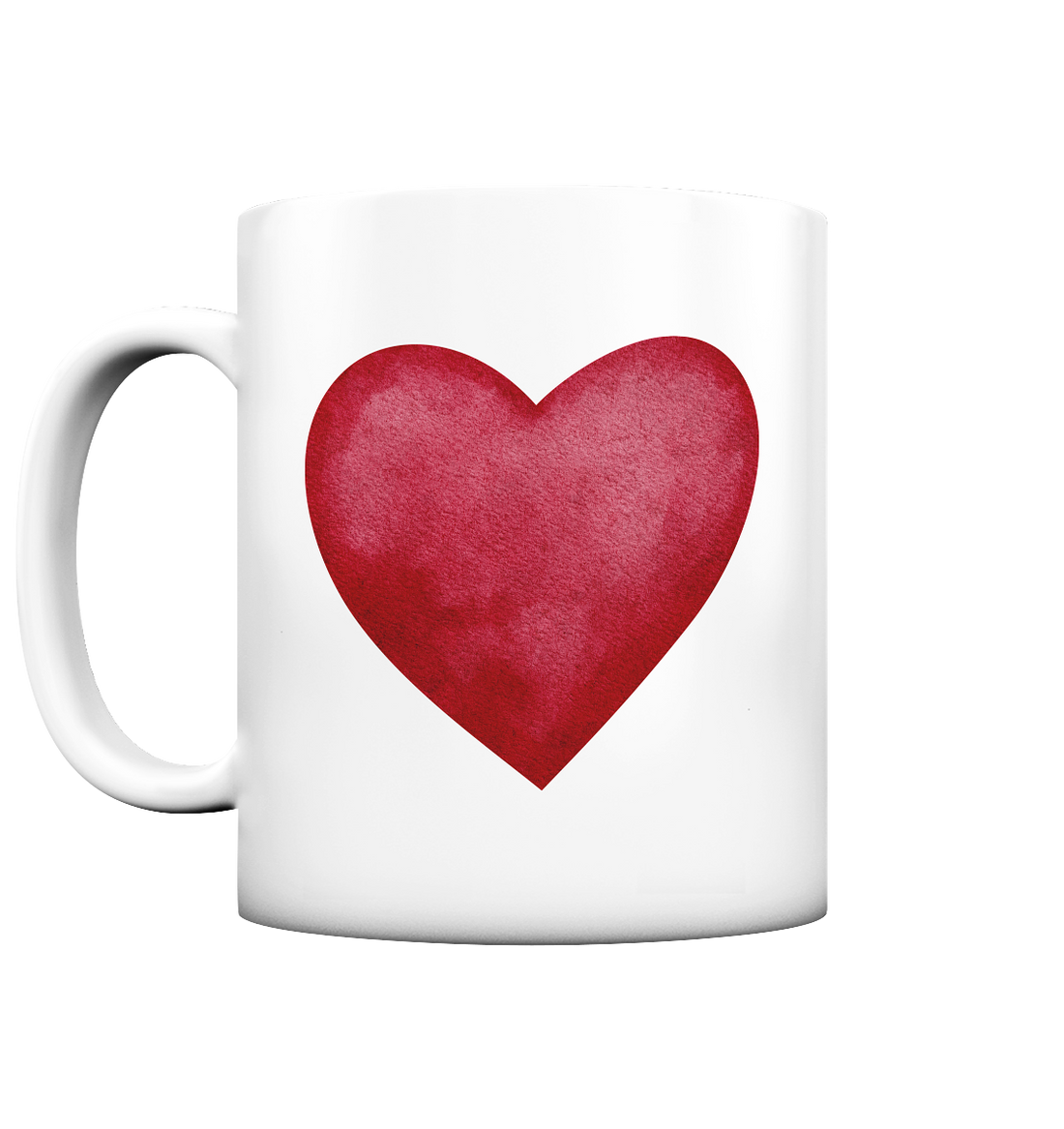 Watercolor red heart - Tasse matt