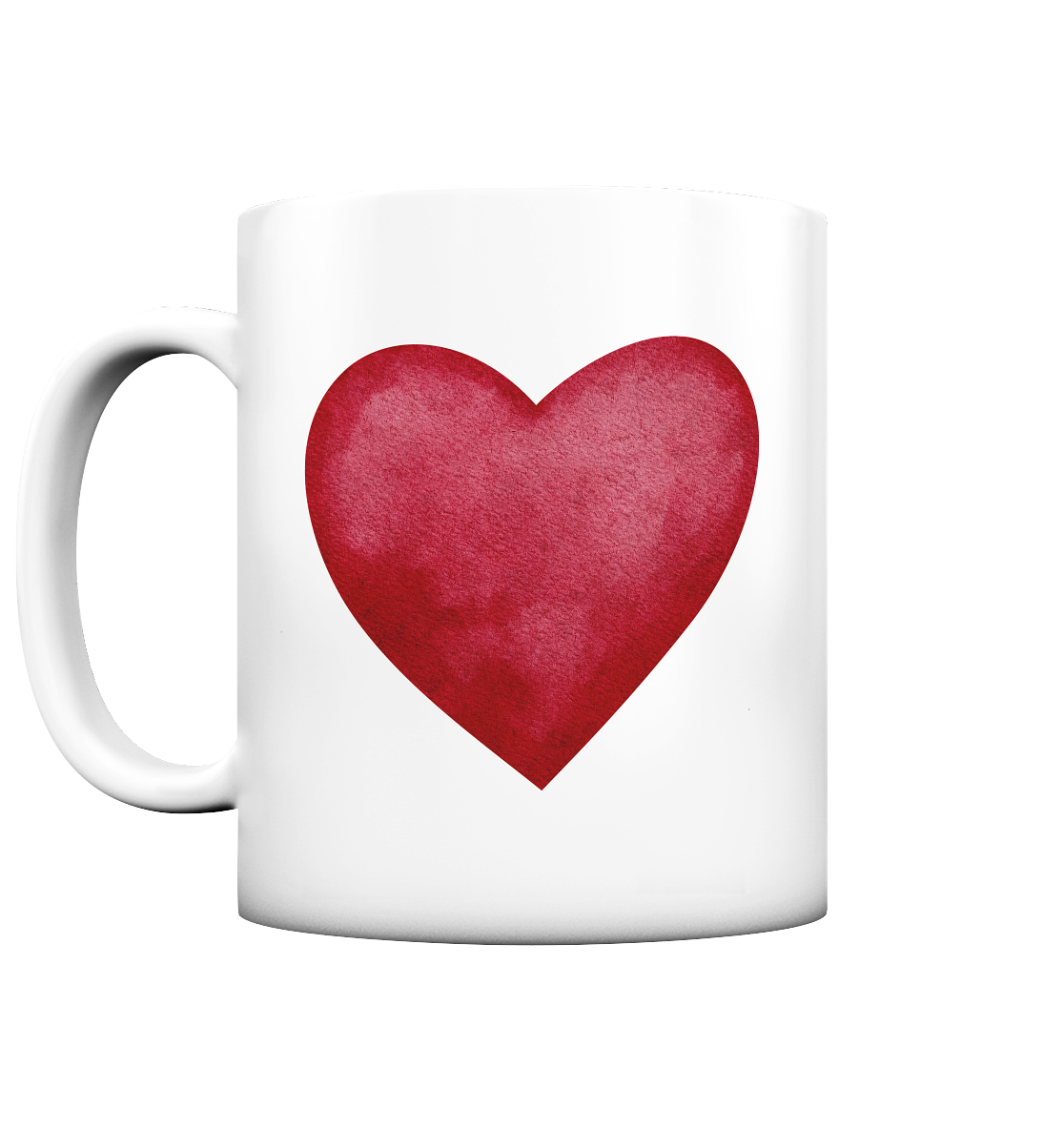 Watercolor red heart - Tasse matt