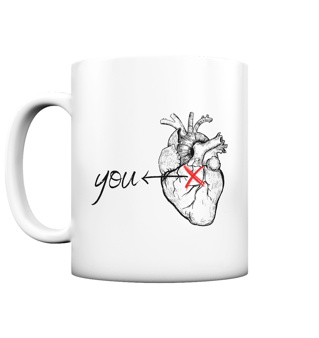 You - Heart - Tasse matt