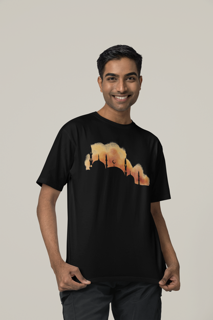 Watercolor Mosque - Oversized Unisex T-Shirt
