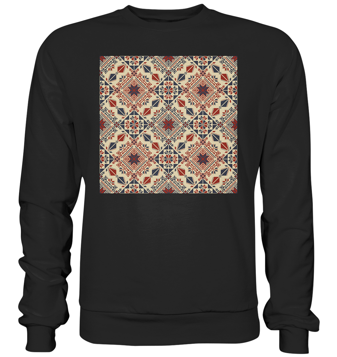 Red and Blue Circle Pattern - Basic Sweatshirt