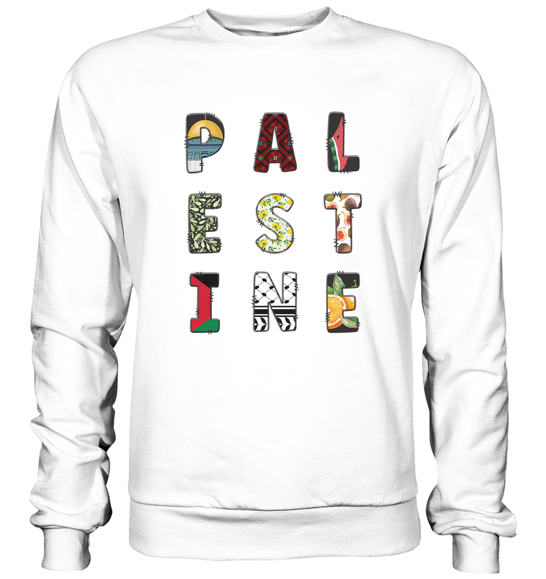 Palestine single letters - Basic Sweatshirt