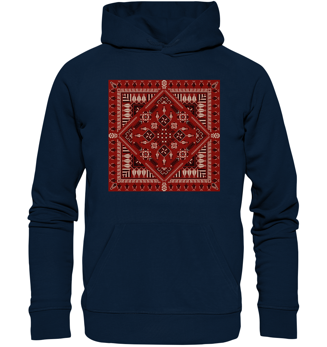 Red Pattern - Organic Hoodie