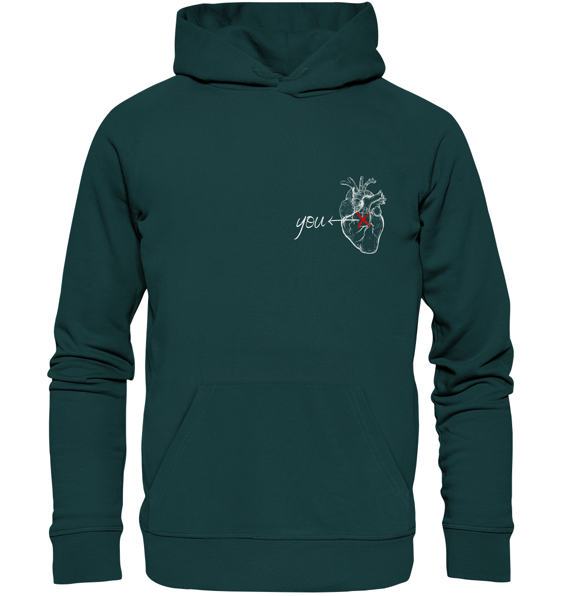 You - Heart - Organic Hoodie