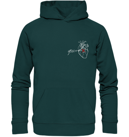 You - Heart - Organic Hoodie