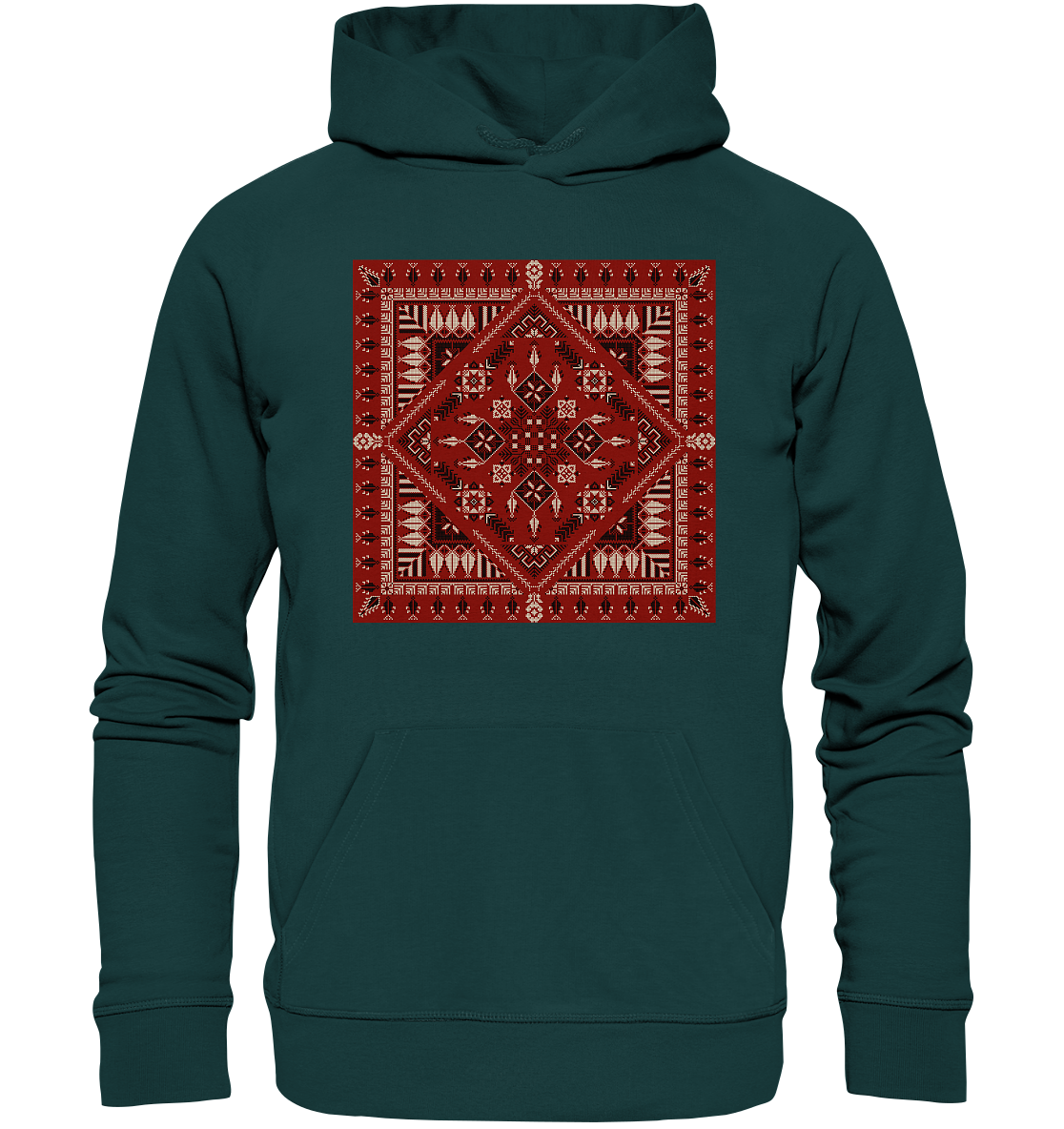 Red Pattern - Organic Hoodie