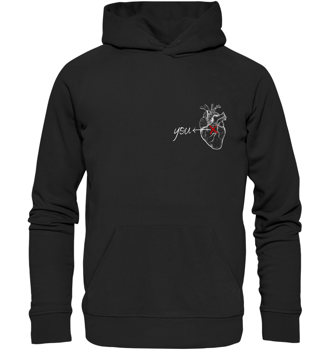You - Heart - Organic Hoodie