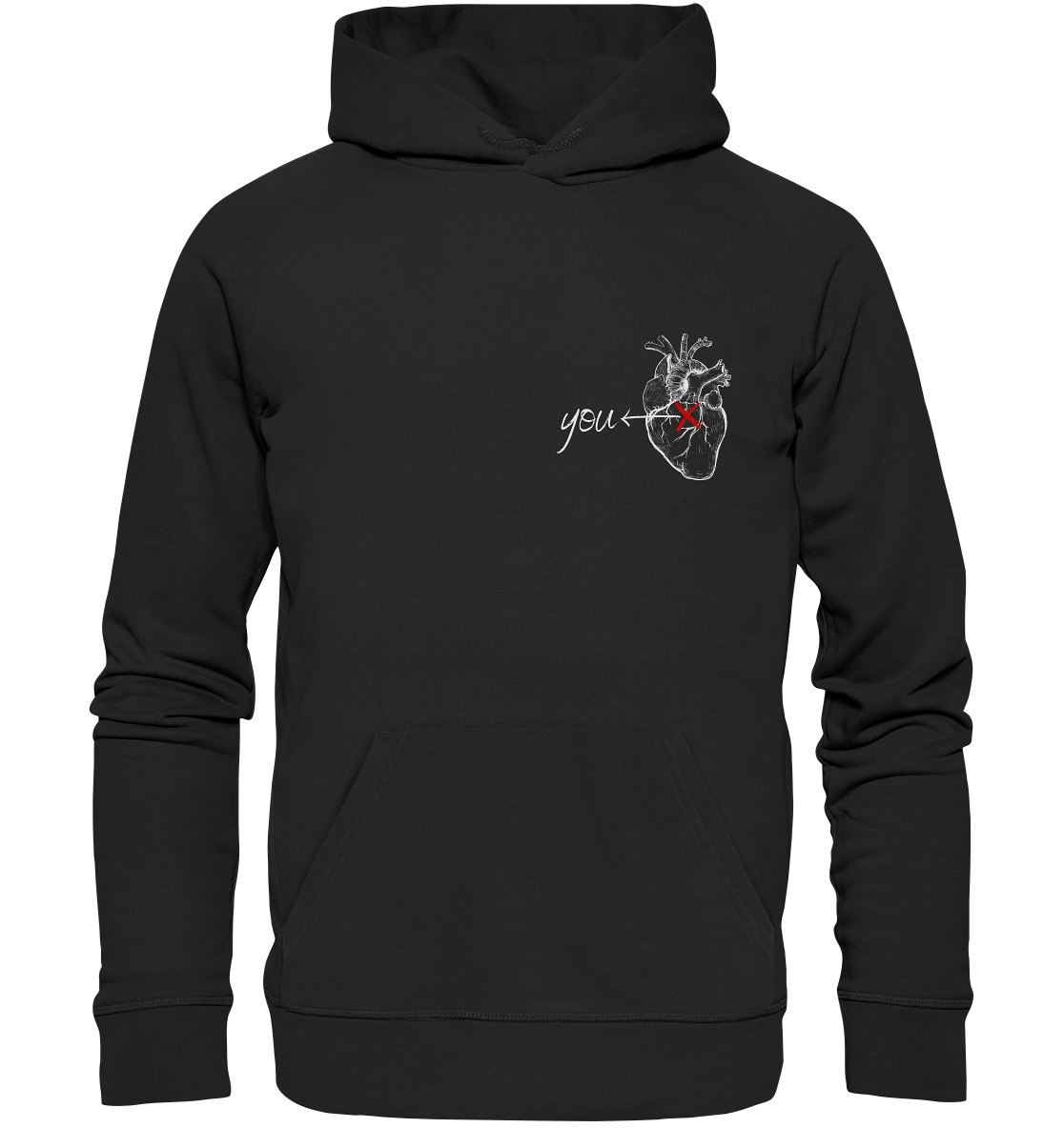 You - Heart - Organic Hoodie