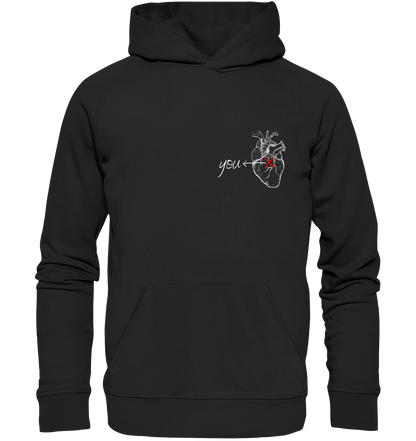 You - Heart - Organic Hoodie