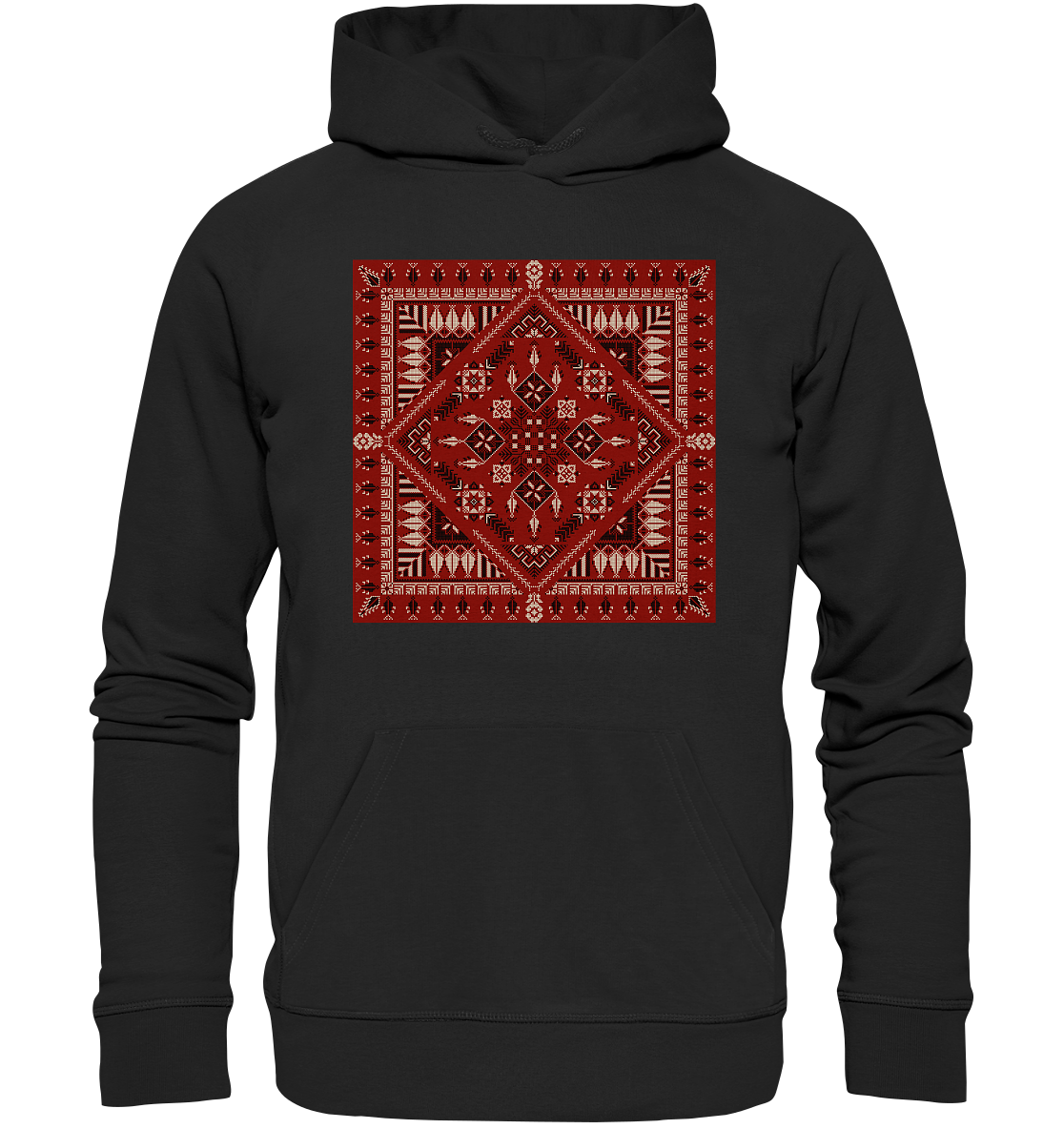 Red Pattern - Organic Hoodie