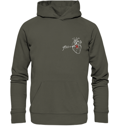 You - Heart - Organic Hoodie