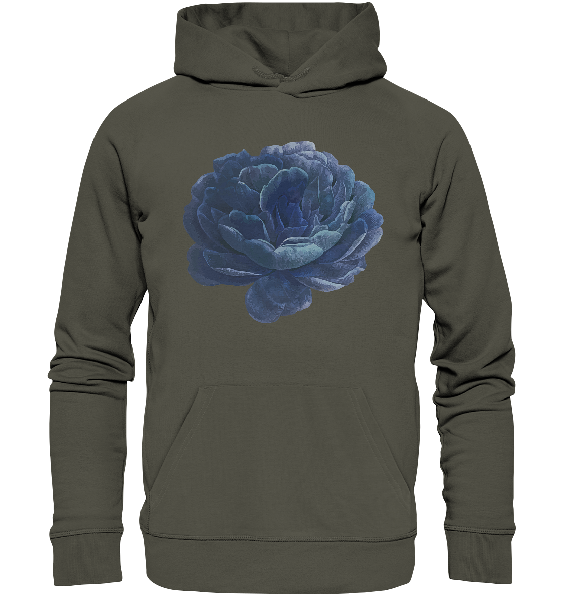 Blue Flower - Organic Hoodie