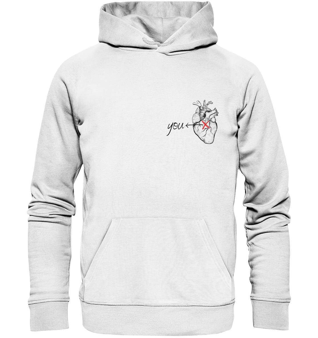 You - Heart - Organic Hoodie