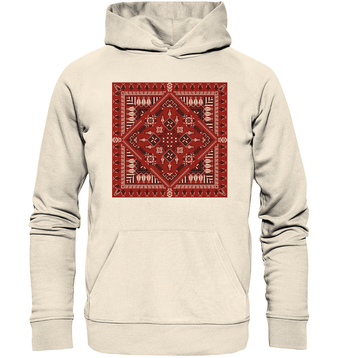 Red Pattern - Organic Hoodie