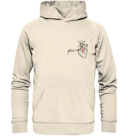 You - Heart - Organic Hoodie