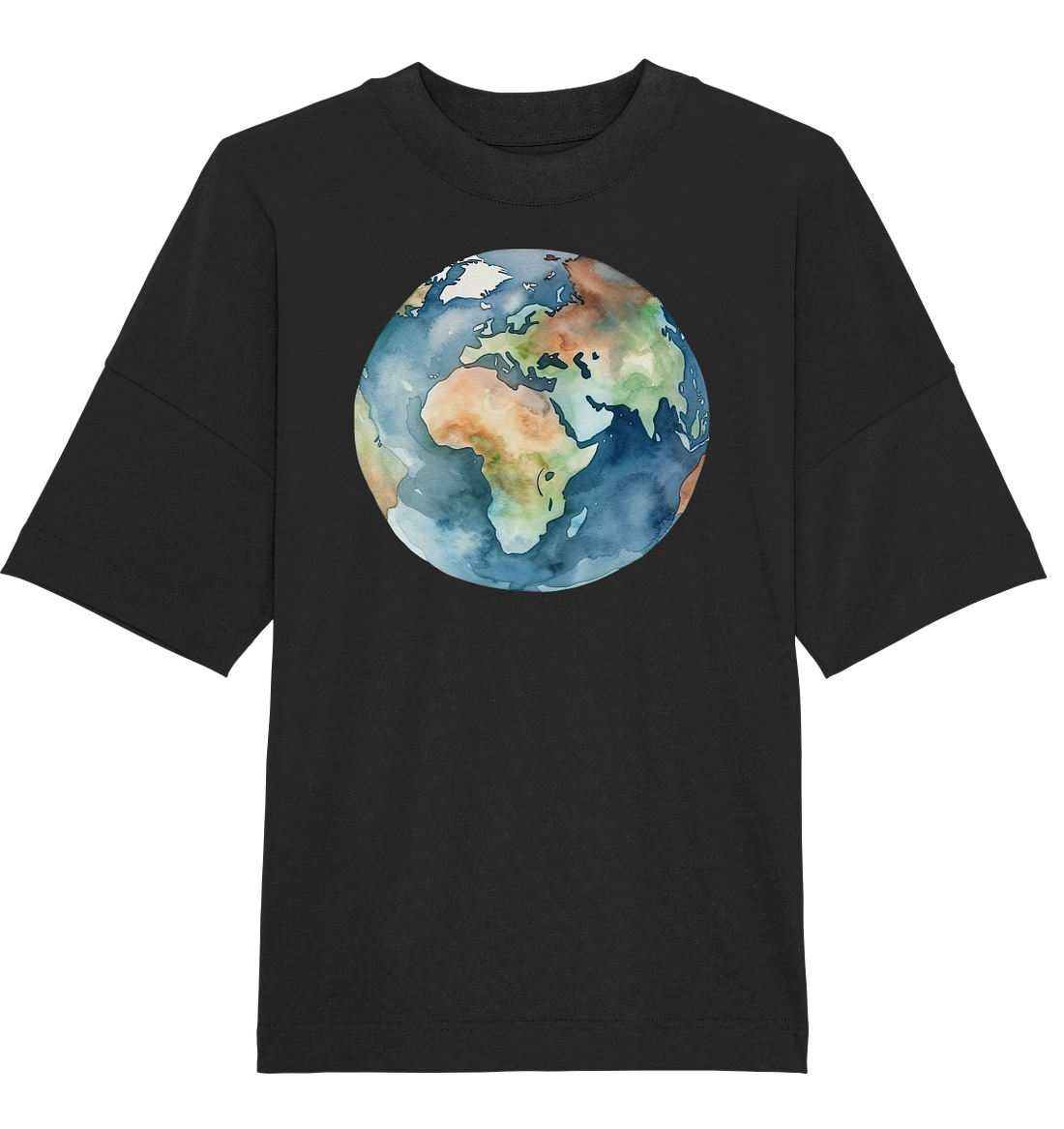 Watercolor Earth - Oversized Unisex T-Shirt