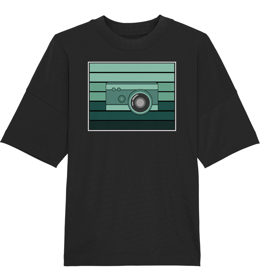 Green Camera - Oversized Unisex T-Shirt