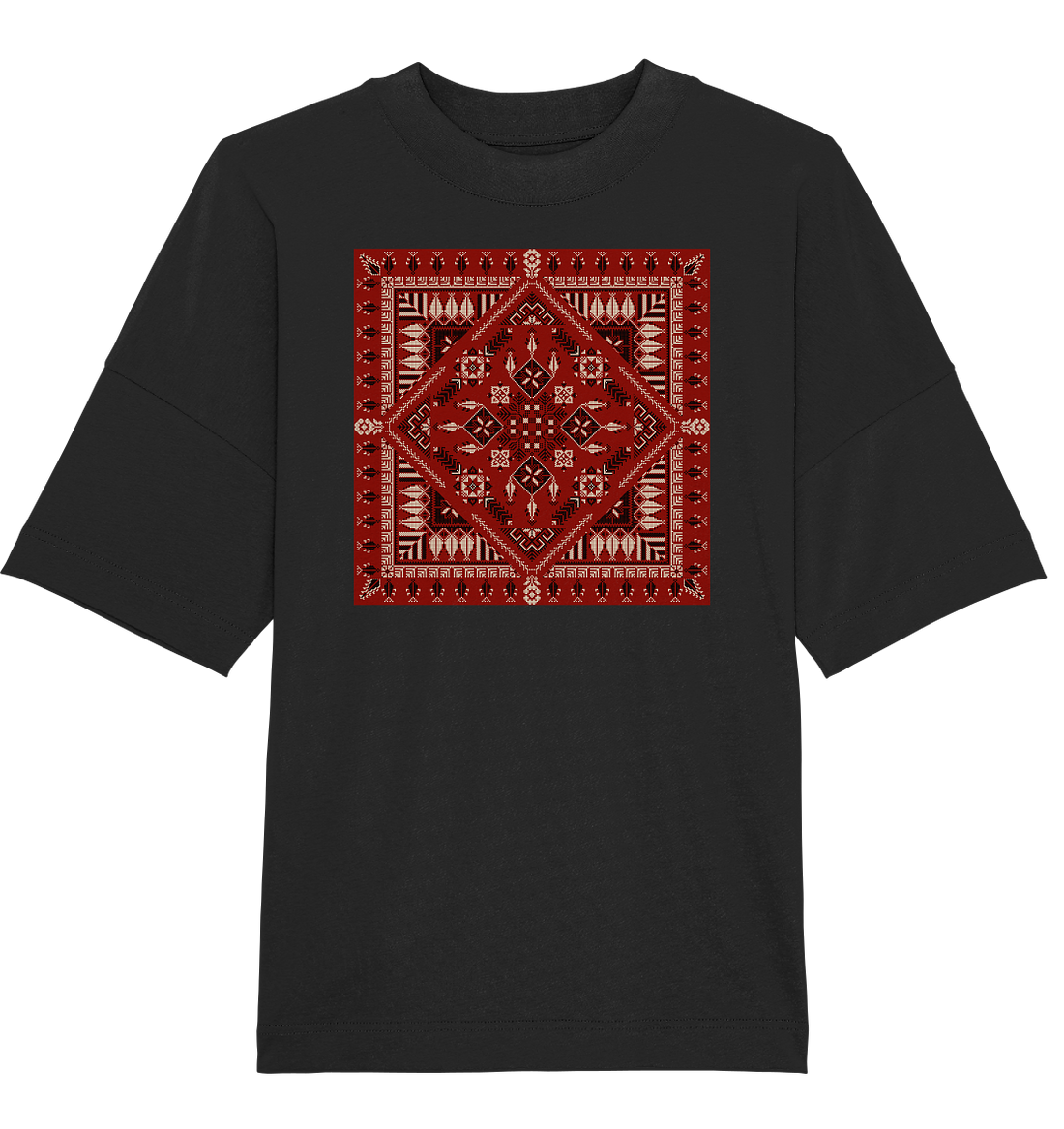 Red Pattern - Oversized Unisex T-Shirt