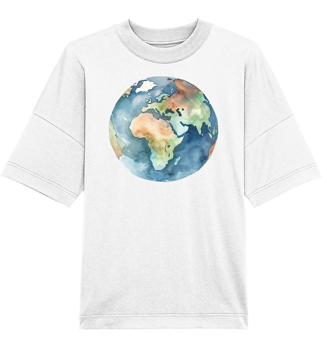 Watercolor Earth - Oversized Unisex T-Shirt