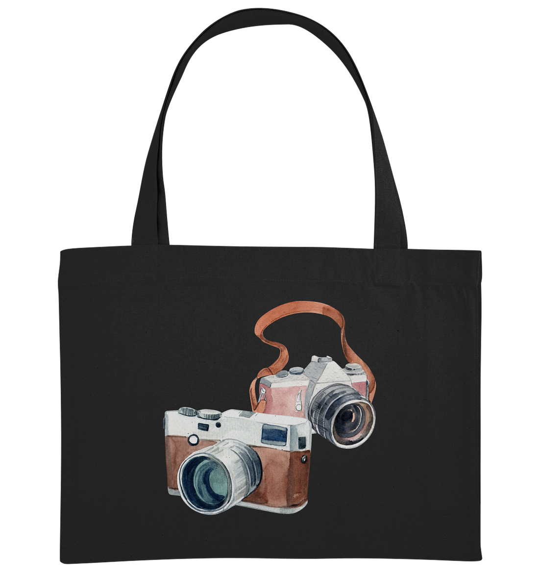 Watercolor Camera - Organic Shopping-Bag