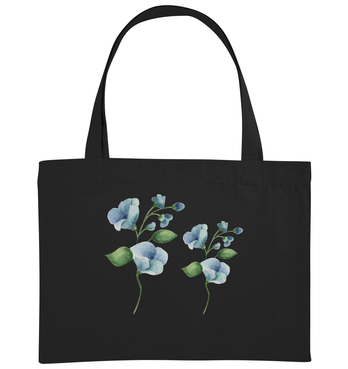 Blue Flowers - Organic Shopping-Bag